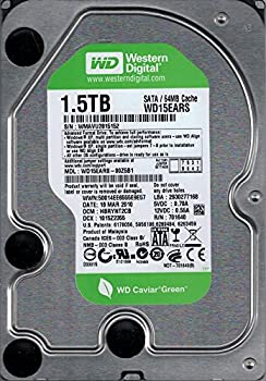 【中古】 WD15EARS-00Z5B1 DCM HBRYNT2CB WMAVU Western Digital 1.5TB