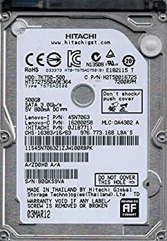 【中古】 HTS727550A9E364 P/N 0J18771 MLC DA4302 タイ日立 500GB