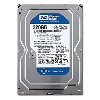 【中古】 Western Digital bule WD 3.5インチ 内蔵 HDD 320GB Serial ATA600 sata 7200rpm 16MB メーカーリファビッシュ WD3200AAKX