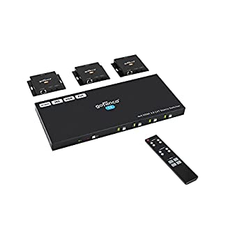 【中古】 gofanco 4K 4x4 HDBaseT HDMI マトリックス - 4K/60Hz 4 2 0 4K/30Hz 1080p 3D HDMI 1.4 HDCP 2.2 EDID 4 入力 4 出力