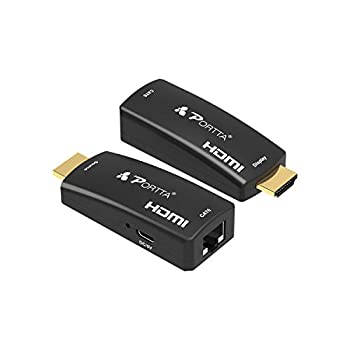 【中古】 PORTTA HDMIエクステンダー HDMI延長器 フルHD 1080P/HDCP対応 50Mまで延長 CAT6 LANケーブルが必要電源 USB給電 HDMI送信機と受信機