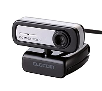 【中古】 エレコム WEBカメラ 200万画素 マイク内蔵 MAC対応 ブラック UCAM-C0220FBNBK
