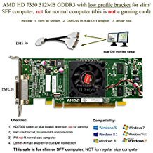 【中古】 Epic IT Service - AMD Radeon HD 7350 512MB ロープロファイルグラフィックスカード (ハーフサイズブラケット デュアルDVI) スリム/SFFサイズの