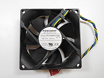【中古】 Foxconn PVA080G12Q 12V 0.65A 80mm 8025 4ピン PWM 油圧シールベアリング ビッグエアフロー CPU 冷却ファン