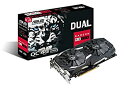 【中古】 ASUS DUAL-RX580-O4G オーバークロック仕様 Radeon RX 580グラフィックスカード 4GB GDDR5