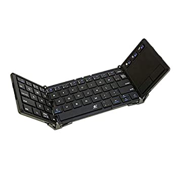  浅沼商会 3E-BKY5-BK 3E タッチパッド付Bluetooth Keyboard  3つ折りタイプ ブラック ケース付属