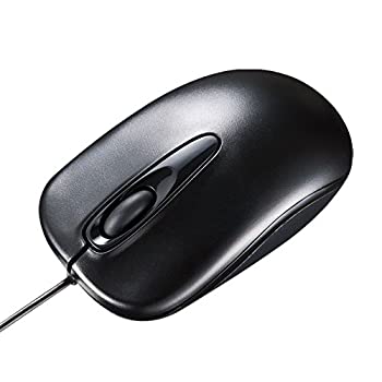 【中古】 サンワサプライ 有線ブルーLEDマウス 3ボタン 中型 ブラック MA-BL150BK