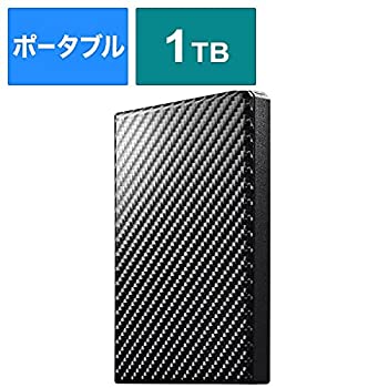 【中古】 アイ・オー・データ機器 HDPT-UTS1K USB3.1 Gen1対応ポータブルハードディスク 高速カクうす カーボンブラック 1TB