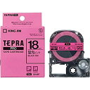 【中古】 キングジム テープカートリッジ テプラPRO 18mm SK18P 蛍光ピンク