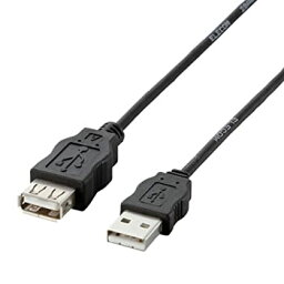 【中古】 エレコム USBケーブル 延長 USB2.0 (USB A オス to USB A メス) RoHS指令準拠 2m ブラック USB-ECOEA20