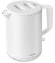 【中古】 dretec ドリテック 電気ケトル 1.0L タルボ ポット シンプル やかん おしゃれ ホワイト