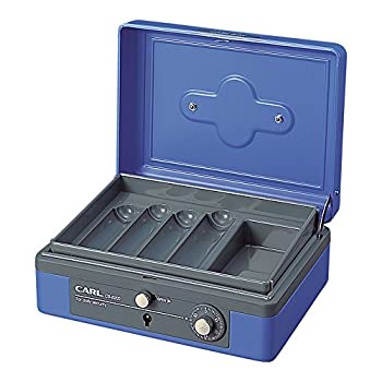 【中古】(未使用品) カール事務器 手提げ金庫 小型 キャッシュボックス A6 ブルー CB-8200-B