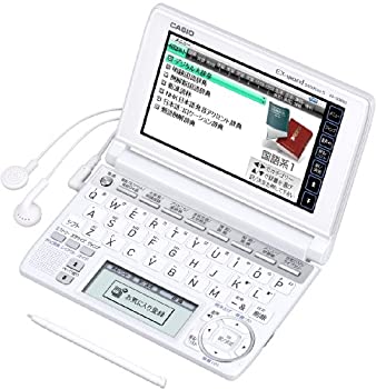 【中古】 CASIO カシオ Ex-word 電子辞書 XD-A3800WE ホワイト 中学生学習モデル ツインタッチパネル 音声対応 130コンテンツ 日本文学300作品