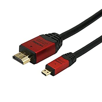 【中古】 ホーリック HDMIマイクロケーブル 5m レッド HDM50-073MCR