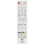 【中古】 SHARP シャープ オプション・消耗品 【0106380508】 液晶テレビ用 リモコン ホワイト系