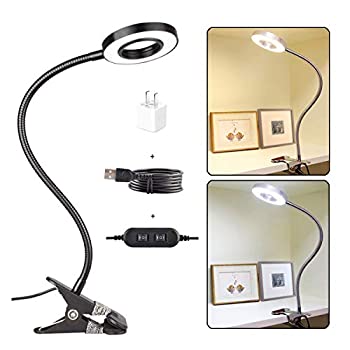 【中古】 CLOOOUDS 7W Desk Lamp Eyelash Extension Light LED Clip On Lamp USB Eye-Care Book Light Bed Lamp Tattoo Nai