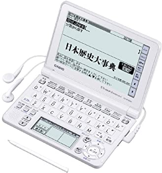 【中古】 CASIO カシオ Ex-word 電子辞書 XD-GF6550WE ホワイト 音声対応 130コンテンツ収録 多辞書総..