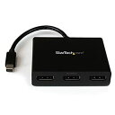 【中古】 StarTech.com 3ポートMSTハブ Mini DisplayPort - 3x DsiplayPort マルチモニタースプリッタ 4K対応 Windowsのみ対応 MSTMDP123DP