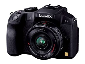【中古】 Panasonic パナソニック ミラーレス一眼カメラ ルミックス G6 レンズキット 電動ズームレンズ付属 ブラック DMC-G6X-K
