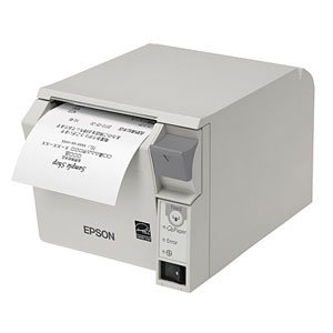 【中古】 SEIKO EPSON セイコーエプソン サーマルレシートプリンター 58mm USB 有線LAN 前面操作 クールホワイト TM7…