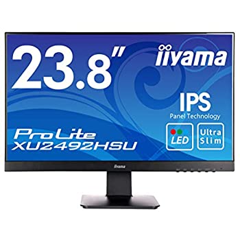 【中古】 iiyama モニター ディスプレイ XU2492HSU-B1 (23.8インチ フルHD IPS フレームレス DisplayPort HDMI D-sub )