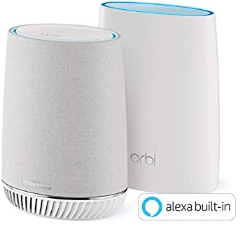 【中古】 NETGEAR メッシュWiFi無線LANルーター2台セット (スピーカー) 11ac 速度AC3000 トライバンド Orbi Voice 推奨60台 275F RBK50V