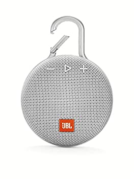 【中古】 JBL CLIP3 Bluetoothスピーカー IPX7防水 パッシブラジエーター ポータブル カラビナ付 ホワイト JBLCLIP3WHT