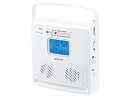 【中古】 コイズミ CDラジオ AM FM ワイドFM対応 アラーム機能 持ち運び コンパクト ホワイト SAD-4707 W