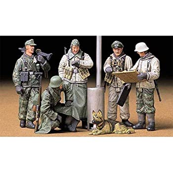 【中古】 タミヤ 1/35 ミリタリーミニチュアシリーズ ドイツ歩兵 野戦会議