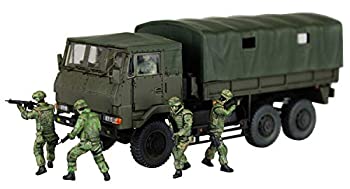 【中古】 青島文化教材社 1/72 ミリタリーモデルシリーズ No.11 陸上自衛隊 3 1/2t トラック装甲強化型 隊員6体セット プラモデル