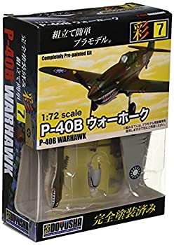 【中古】 童友社 1/72 彩シリーズ No.7 アメリカ軍 P-40B ウォーホーク 塗装済みプラモデル