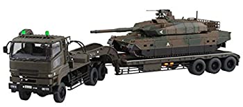 【中古】 青島文化教材社 1/72 ミリタリーモデルキットシリーズ No.16 陸上自衛隊 10式戦車 73式特大型セミトレーラー付属 プラモデル