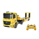 【中古】 【全長860mm】 1/20 重機回送大型トレーラーラジコン ☆トレーラーラジコン ☆回送車ラジコン ☆キャリアカー