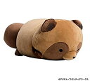 【中古】 タヌキとキツネ もちっとぬいぐるみ 寝そべりタヌキ