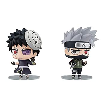 【中古】 ちみメガ バディシリーズ! NARUTO-ナルト- 疾風伝 はたけカカシ&うちはオビト 忍界大戦セット 約65mm PVC製 塗装済み完成品フ..