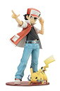 【中古】 コトブキヤ ARTFX J ポケットモンスター シリーズ レッド with ピカチュウ 1/8スケール PVC製 塗装済み完成品フィギュア