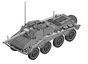 【中古】 プラッツ 1/35 第二次世界大戦 ドイツ軍 Sd.Kfz.234 8輪重装甲偵察車7.5cm L/48 プラモデル(3)