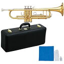 【中古】 MAXTONE 管楽器セット トランペット B♭管 ゴールドラッカー 仕上げ TT-105L ハードケース付