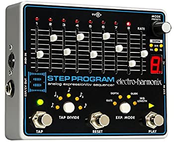 【メーカー名】ELECTRO-HARMONIX【メーカー型番】8STEP【ブランド名】ELECTRO-HARMONIX掲載画像は全てイメージです。実際の商品とは色味等異なる場合がございますのでご了承ください。【 ご注文からお届けまで 】・ご注文　：ご注文は24時間受け付けております。・注文確認：当店より注文確認メールを送信いたします。・入金確認：ご決済の承認が完了した翌日よりお届けまで2〜7営業日前後となります。　※海外在庫品の場合は2〜4週間程度かかる場合がございます。　※納期に変更が生じた際は別途メールにてご確認メールをお送りさせて頂きます。　※お急ぎの場合は事前にお問い合わせください。・商品発送：出荷後に配送業者と追跡番号等をメールにてご案内致します。　※離島、北海道、九州、沖縄は遅れる場合がございます。予めご了承下さい。　※ご注文後、当店よりご注文内容についてご確認のメールをする場合がございます。期日までにご返信が無い場合キャンセルとさせて頂く場合がございますので予めご了承下さい。【 在庫切れについて 】他モールとの併売品の為、在庫反映が遅れてしまう場合がございます。完売の際はメールにてご連絡させて頂きますのでご了承ください。【 初期不良のご対応について 】・商品が到着致しましたらなるべくお早めに商品のご確認をお願いいたします。・当店では初期不良があった場合に限り、商品到着から7日間はご返品及びご交換を承ります。初期不良の場合はご購入履歴の「ショップへ問い合わせ」より不具合の内容をご連絡ください。・代替品がある場合はご交換にて対応させていただきますが、代替品のご用意ができない場合はご返品及びご注文キャンセル（ご返金）とさせて頂きますので予めご了承ください。【 中古品ついて 】中古品のため画像の通りではございません。また、中古という特性上、使用や動作に影響の無い程度の使用感、経年劣化、キズや汚れ等がある場合がございますのでご了承の上お買い求めくださいませ。◆ 付属品について商品タイトルに記載がない場合がありますので、ご不明な場合はメッセージにてお問い合わせください。商品名に『付属』『特典』『○○付き』等の記載があっても特典など付属品が無い場合もございます。ダウンロードコードは付属していても使用及び保証はできません。中古品につきましては基本的に動作に必要な付属品はございますが、説明書・外箱・ドライバーインストール用のCD-ROM等は付属しておりません。◆ ゲームソフトのご注意点・商品名に「輸入版 / 海外版 / IMPORT」と記載されている海外版ゲームソフトの一部は日本版のゲーム機では動作しません。お持ちのゲーム機のバージョンなど対応可否をお調べの上、動作の有無をご確認ください。尚、輸入版ゲームについてはメーカーサポートの対象外となります。◆ DVD・Blu-rayのご注意点・商品名に「輸入版 / 海外版 / IMPORT」と記載されている海外版DVD・Blu-rayにつきましては映像方式の違いの為、一般的な国内向けプレイヤーにて再生できません。ご覧になる際はディスクの「リージョンコード」と「映像方式(DVDのみ)」に再生機器側が対応している必要があります。パソコンでは映像方式は関係ないため、リージョンコードさえ合致していれば映像方式を気にすることなく視聴可能です。・商品名に「レンタル落ち 」と記載されている商品につきましてはディスクやジャケットに管理シール（値札・セキュリティータグ・バーコード等含みます）が貼付されています。ディスクの再生に支障の無い程度の傷やジャケットに傷み（色褪せ・破れ・汚れ・濡れ痕等）が見られる場合があります。予めご了承ください。◆ トレーディングカードのご注意点トレーディングカードはプレイ用です。中古買取り品の為、細かなキズ・白欠け・多少の使用感がございますのでご了承下さいませ。再録などで型番が違う場合がございます。違った場合でも事前連絡等は致しておりませんので、型番を気にされる方はご遠慮ください。