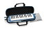 【中古】 SUZUKI スズキ 鍵盤ハーモニカ メロディオン アルト 32鍵 ブルー FA-32B 軽量本体 通学に優しいセミハードケース