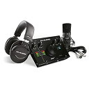 【中古】 M-Audio DTMセット 2イン 2アウト 24 192 USB オーディオインターフェース・コンデンサーマイク・ショックマウント・XLRケーブル・ヘッドフォン