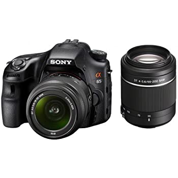 【中古】(未使用品) ソニー SONY ミラーレス一眼 α65 ダブルズームレンズキット DT 18-55mm F3.5-5.6 SAM+DT 55-20mm F4-5.6 SAM付属 SLT-A65VY