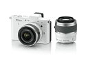 【中古】 Nikon ニコン ミラーレス一眼カメラ Nikon ニコン 1 (ワン) V1 (ブイワン) ダブルズームキット ホワイト N1 V1WZ WH(2)