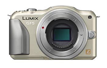 【中古】(未使用品) パナソニック ミラーレス一眼カメラ ルミックス GF5 ボディ 1210万画素 シャンパンゴールド DMC-GF5-N