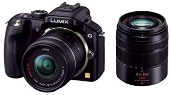 【中古】 パナソニック ミラーレス一眼カメラ ルミックス G5 ダブルズームレンズキット 標準ズームレンズ/望遠ズームレンズ付属 エスプリブラック DMC-G5W