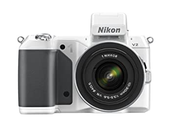 【中古】 Nikon ニコン ミラーレス一眼 Nikon ニコン 1 V2 標準ズームレンズキット 1 NIKKOR VR 10-30mm f/3.5-5.6付属 ホワイト N1V2HLKWH