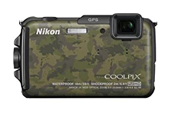 【中古】(未使用品) Nikon ニコン デジタルカメラ COOLPIX AW110 防水18m 耐衝撃2m ディープカムフラージュ AW110DGR