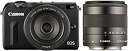 【中古】 Canon キャノン ミラーレス一眼カメラ EOS M2 ダブルレンズキット (ブラック) EF-M18-55mm F3.5-5.6 IS STM EF-M22mm F2 STM付属 EOSM2BK-WLK