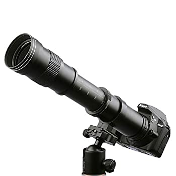 【中古】 Lightdow 420-800mm f/8.3 マニュアルズーム望遠レンズ Tマウント Nikon D5500 D3300 D3200 D5300 D3400 D7200 D750 D3500 D7500 D500 D600 D7