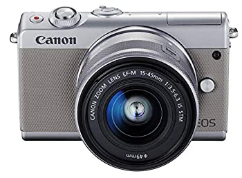 【中古】(未使用品) Canon キャノン ミラーレス一眼カメラ EOS M100 EF-M15-45 IS STM レンズキット (グレー) EOSM100GY1545ISSTMLK